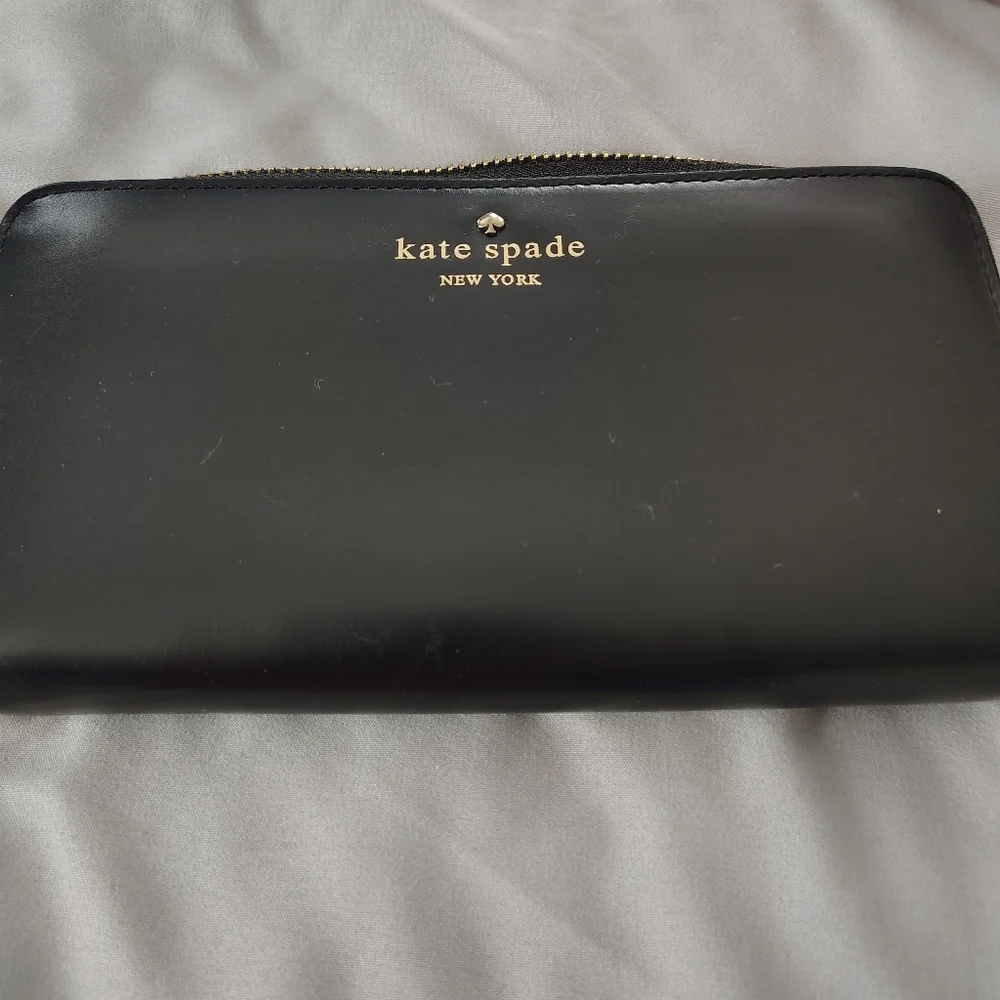 Kate Spade Black Zip-Around Wallet